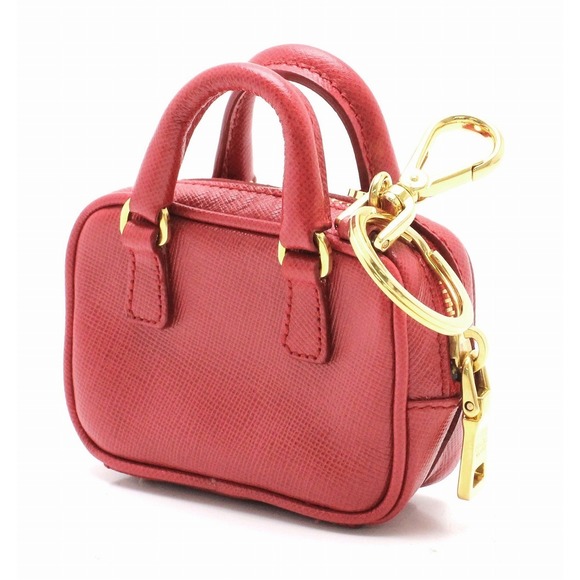 Prada Red Mini Saffiano Leather Bag - Picture 1 of 9